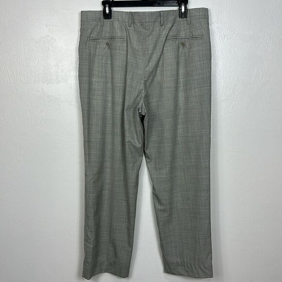 John Craig Zanella Wool Gray Straight Leg Classic Pants Size 36 - Picture 3 of 9